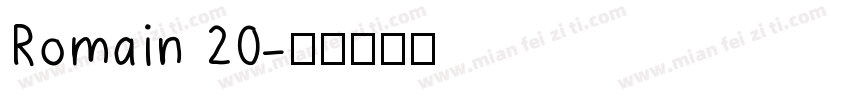 Romain 20字体转换